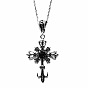 Alloy Gothic Cross Pendant Necklaces, Cable Chains