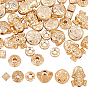 36Pcs 6 Style Alloy Beads, Mixed Shapes