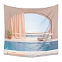 Swimming Pool Pattern Polyester Wall Tapestry, Rectangle Tapestry for Wall Bedroom Living Room
