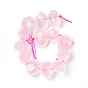 Natural Rose Quartz Beads Strands, Faceted, Polygon
