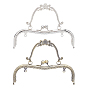 2Pcs 2 Colors Plum Blossom Iron Purse Frames, Bag Handle, for Bag Sewing Craft