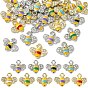 30 piezas 2 colores dijes de esmalte de aleación, con diamante de imitación, encantos de la abeja