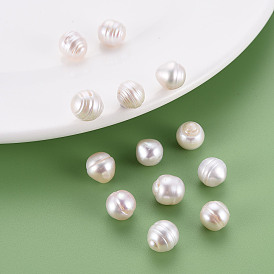 Natural Keshi Pearl Beads, Cultured Freshwater Pearl, No Hole/Undrilled, Rice