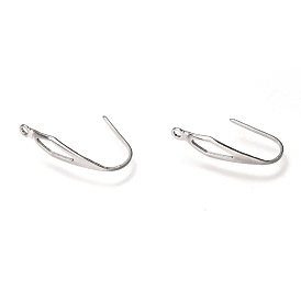 304 Stainless Steel Earring Hooks, with Vertical Loop, Ear Wire