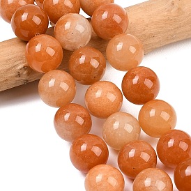 Натуральный красный авантюрин бисер нитей, круглые