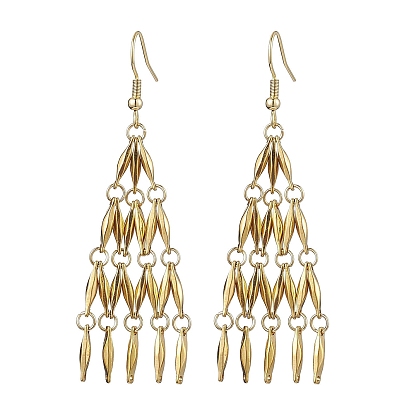 304 серьги-звенья из нержавеющей стали, серьги-люстры с кисточками для женщин