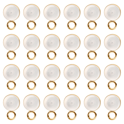24Pcs Silicone Ear Nuts/Earring Backs, with Hole Finding and 316 Stainless Steel Loop