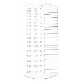 1Прямоугольный акриловый измеритель толщины кожи