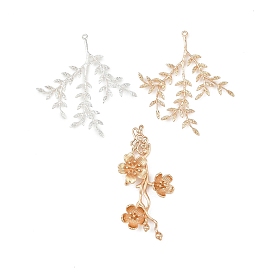 Латунные подвески, светло-золотой/серебряный