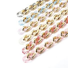 Cadenas de acera hechas a mano, con pintura en aerosol transparente, cadenas de enlace de acrílico y enlace de plástico ccb,  torcedura