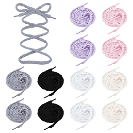 6 пары 6 цветные шнурки из волокна, мягкие плоские шнурки