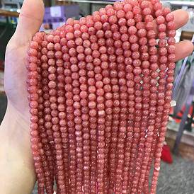 Natural Argentina Rhodochrosite Beads Strands, Round