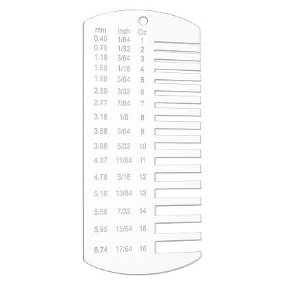 1Прямоугольный акриловый измеритель толщины кожи