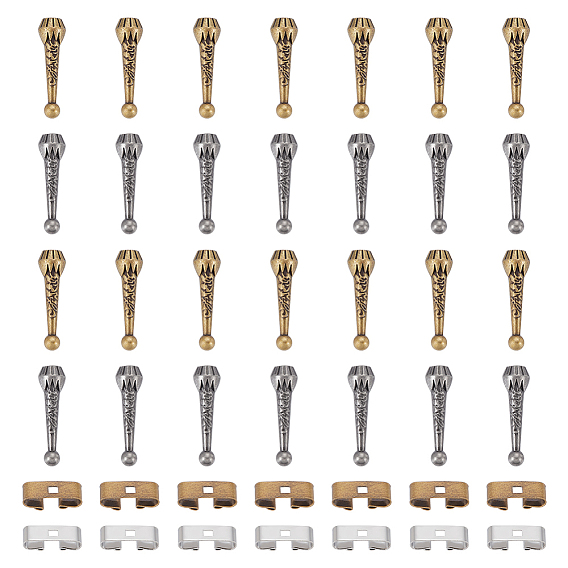 Наборы аксессуаров для галстука пуаро своими руками, включая застежку-слайдер для галстука-боло, Сплав мозг заканчивается