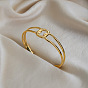 Bracelets manchettes carrés vintage en acier inoxydable pour femmes
