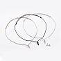 Adjustable Korean Waxed Polyester Cord Necklace Making Sets, with 304 Stainless Steel Lobster Claw Clasps and Pinch Bails