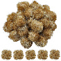 32Pcs Faux Fur Soft Sequins Pompom Ball, for Hats Shoes Scarves Bag Charms Accessories