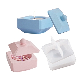 Silicone Square Candle Holder Molds, Storage Box Molds, Resin Cement Plaster Casting Molds