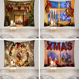 Прямоугольные флаги из полиэстера, рождественская тема висит баннер, для вечеринки фестиваль украшения дома