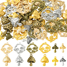 72 шт 12 стили подвески из сплава в тибетском стиле, грибные прелести