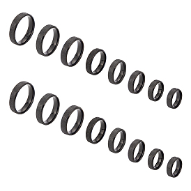 16шт. 8 размер 201 набор из текстурированных простых колец из нержавеющей стали для женщин