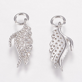 Латунные микро проложить кубического циркония подвески, крыло