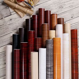 Self-Adhesive Wood Grain Contact Paper, Wall Stickers, for Shelf Liner Dresser Drawer Locker