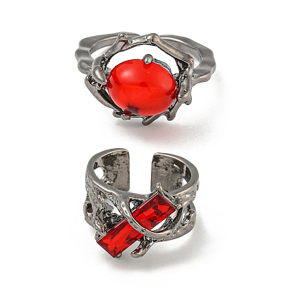 Кольцо-солитер из сплава со стразами, манжетное кольцо для женщин