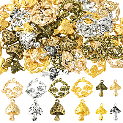 72 шт 12 стили подвески из сплава в тибетском стиле, грибные прелести