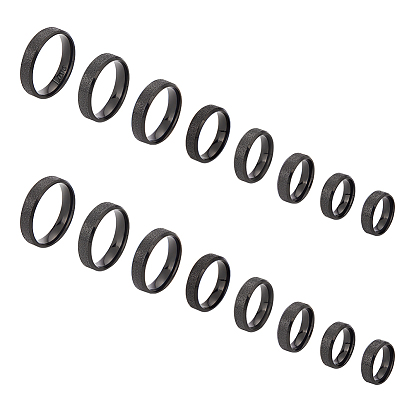 16шт. 8 размер 201 набор из текстурированных простых колец из нержавеющей стали для женщин