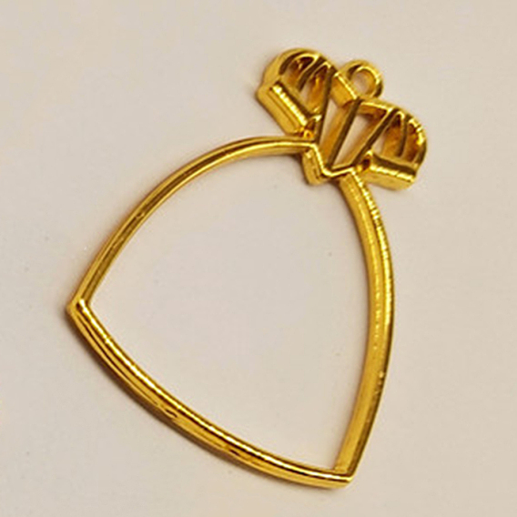 Подвесные подвески из сплава, для diy уф смолы, эпоксидная смола, Прессованные цветочные украшения, без кадмия и без свинца, платье принцессы