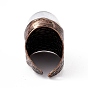 Овальные стеклянные манжеты, стойка с покрытием из латуни широкополосное кольцо для женщин, без кадмия и без свинца