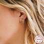 925 Sterling Silver Diamond Chain Tassel Earrings for Women