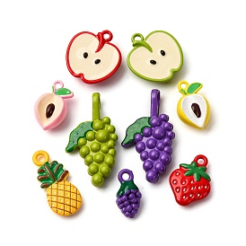Подвески из сплава краски для выпечки, фруктовые прелести