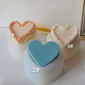 DIY Heart Candle Silicone Molds, Resin Casting Molds, for Scented Candle Making