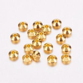 Brass Spacer Beads, Bicone, 4mm