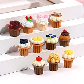 Resin Cup Cake Ornaments, Micro Kitchen Dollhouse Accessories, Simulation Prop Decorations