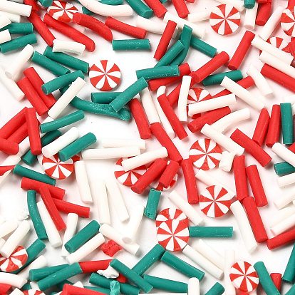 Рождественская тема ручной работы из полимерной глины кабошоны, плоско-круглые