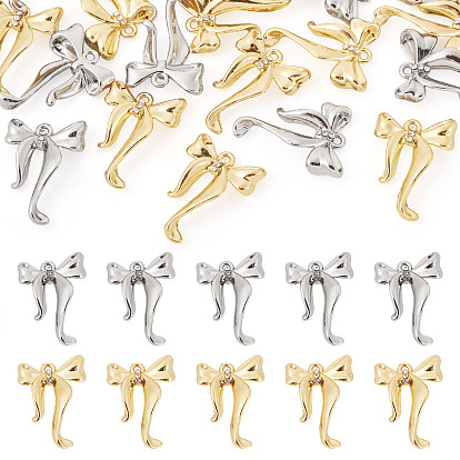 20шт 2 цветной сплав подвески со стразами, бантом