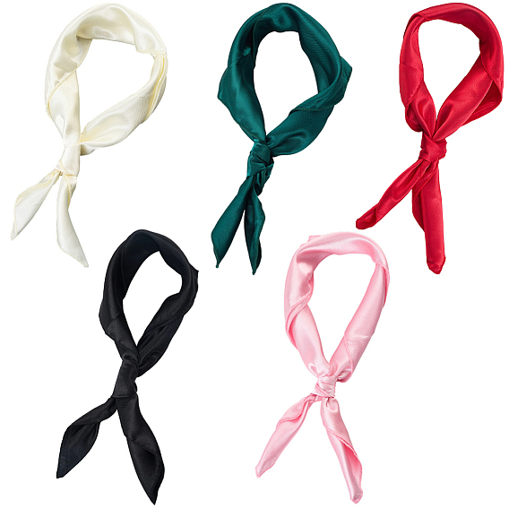 5шт. съемный атласный женский шарф