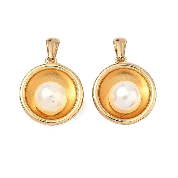 304 подвески из нержавеющей стали и АБС-пластика с имитацией жемчуга, полукруглые прелести