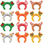 12 шт. 6 стили силиконовые фокусные бусины, рождественские прически