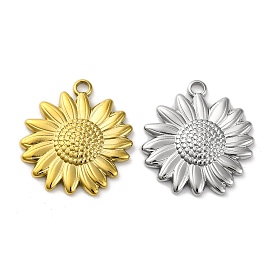 Ионное покрытие (ip) 304 подвески из нержавеющей стали, очарование подсолнуха