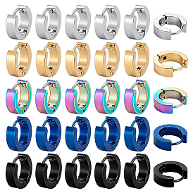 30шт. 5 цвета 304 серьги-кольца из нержавеющей стали