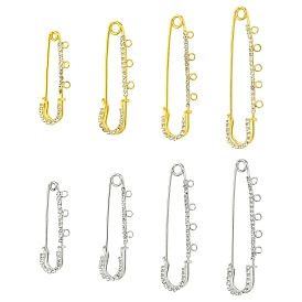 8 шт. 8 стили железные булавки со стразами, находка броши