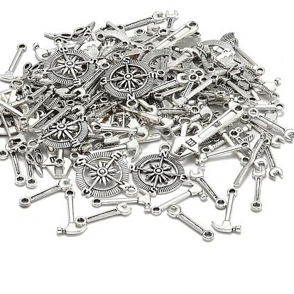 Tibetan Style Alloy Pendants, Mixed Shapes