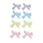 Spray Painted Alloy Stud Earring Findings, with Loop, Cadmium Free & Lead Free, Bowknot