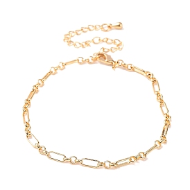 Brass Oval Link Chains Bracelets for Women