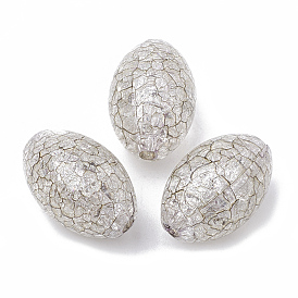Crackle Acrylic Beads, Oval