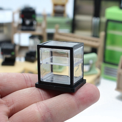 Пластиковая витрина для продуктов питания мини-модель, аксессуары для кукольного домика с микро-ландшафтом, притворяясь опорными украшениями